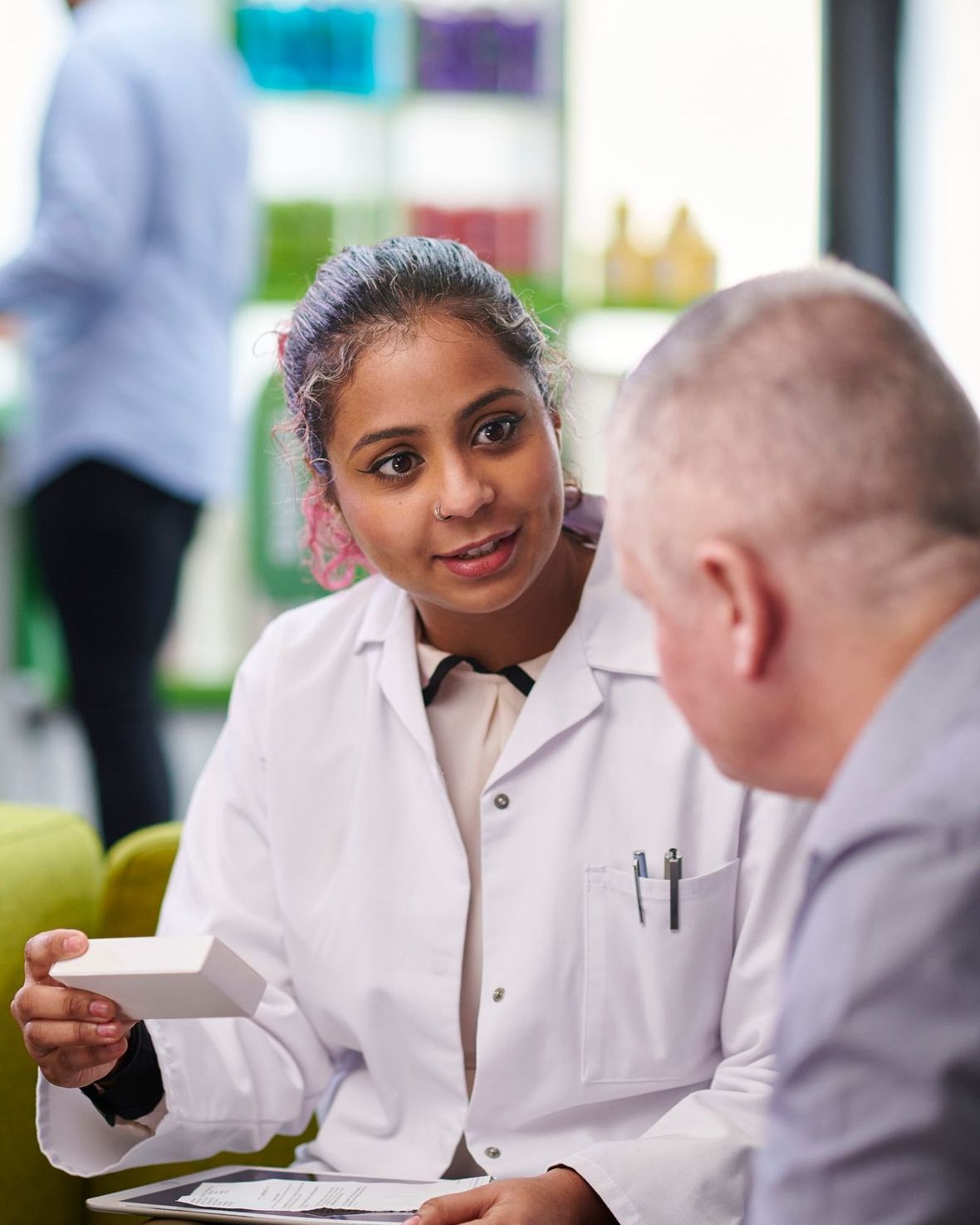 Specialty pharmacy services from AndHealth, including in-person locations and access to a specialty pharmacist for questions and other support