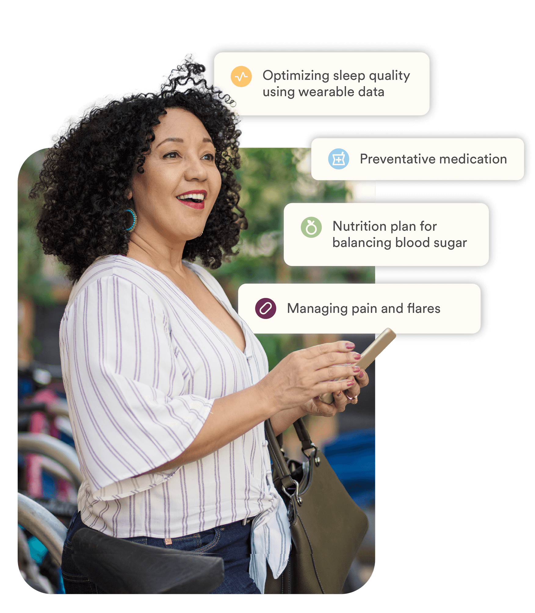 Personalized, whole person care with a treatment plan that includes medications, supplements, lab testing, and lifestyle components to help improve autoimmune condition symptoms and disease activity